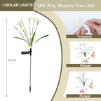 Solar Garden Lights Outdoor, 6 Pack Swaying Fairy Firework Lights Warm - Image 4