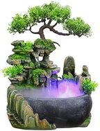 Rockery Stream Tabletop Fountain, Zen Meditation Indoor Waterfall Feature with Automatic Pump and Switch, Desktop Fountain for Home Office Bedroom Decoration(US regulations Include Fog) - Image 4