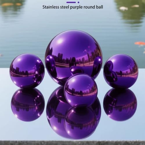 Stainless Steel Mirror Reflective Gazing Ball, Decorative Sphere, Polished Hollow Ball, Reflective Shiny Garden Sphere for Garden & Home Decor - Image 2