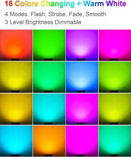 ZUCKEO Low Voltage Landscape Lighting RGB Well Lights Landscape LED In Ground Light, Outdoor Color Changing Landscape Lights, 12-24V Accent Spotlight for Yard Garden Pathway (20Pack with Connectors) - Image 3