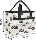 Dog Paws Garden Tool Bag Organizer Heavy Duty Cute Footprints Gardening Tote Bag with 10 Pockets for Women Men Gardening Gifts - Image 3
