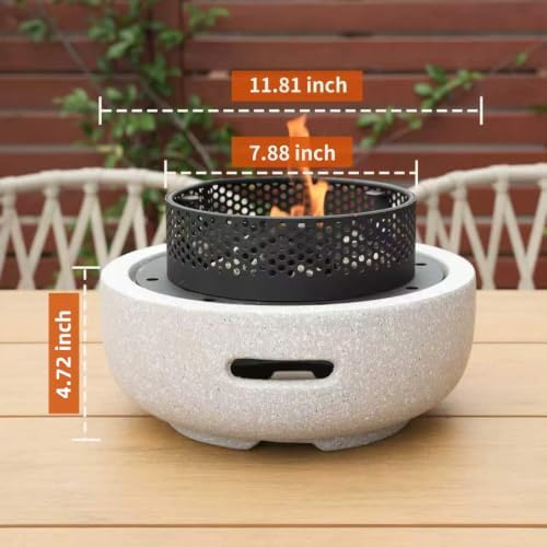 Table Top Firepit Mini Small Safer Burning Wood Pellet Fire Pit (Round) - Image 6
