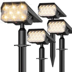 Solar Lights Outdoor Waterproof IP65, 56 LED 3 Lighting Modes Solar Spot Lights Outdoor, Solar Powered Landscape Lighting for Yard Pathway Garden, 4 Pack (Warm White) by ShineSeed