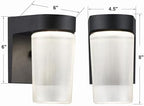 LIT-PaTH Outdoor Wall Light Fixture, Aluminum, LED 3CCT, Black, 2 Pack - Image 5