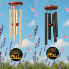 Personalized Cowboy Memorial Wind Chime – “Riding with The Angels” Custom Name & Years – Western Horse & Cross Design – Outdoor Sympathy Gift for Loss of Loved One – in Loving Memory Windchime - Image 2