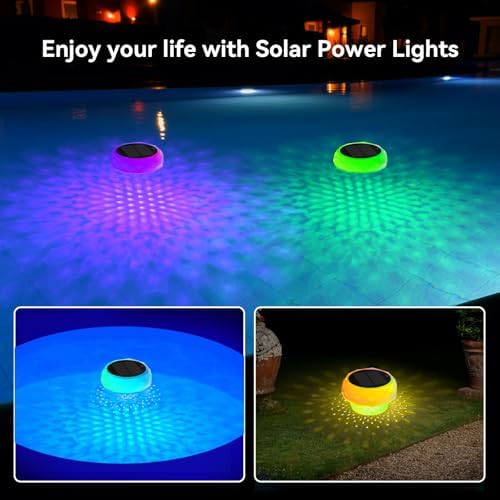 VICHTOP Solar Floating Pool Lights, RGB Color Float Pool Lights, IP68 Waterproof, Pool Decor Lighting Accessories for Inground, Above Ground Pools, Outdoor, Garden - Image 7