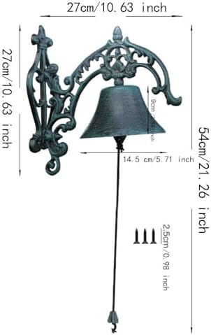 Farmhouse Dinner Iron Door Bell Hanging Decorative Bell Metal Suitable for House Yard - Image 3