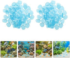 300pcs in Dark Pebbles Xmas for Fish Tank Blue Resin Glow - Image 7