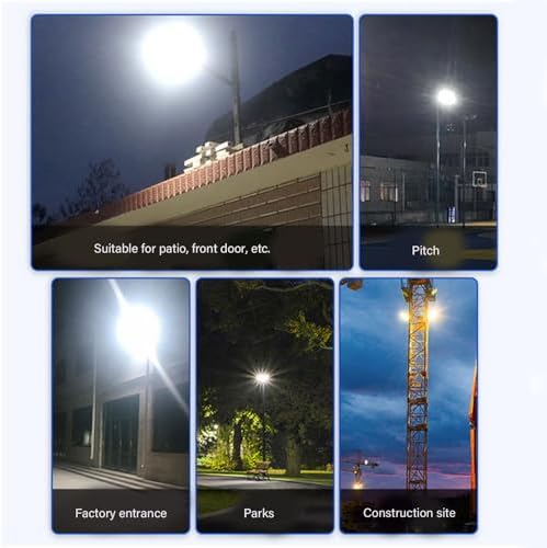 Led Flood Light Outdoor, with Remote Control Solar Dusk to Dawn Solar Flood Light Suitable for Yards, Building Facades, Construction Sites, Warehouses - Image 7