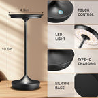 LED Rechargeable Cordless Outdoor 6000mAh Battery Table Lamp 2-Pack Black - Image 6