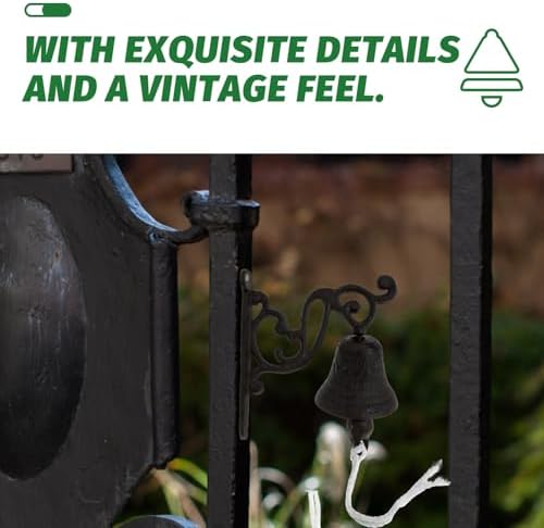 Metal Bird Wall Hanging Doorbell Vintage Garden Decor Welcome Sign - Image 3