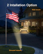 6 Pack Solar Spot Lights Outdoor Waterproof, 20 LEDs Bright Landscape Spotlights Dusk to Dawn, Warm White Adjustable Uplights for Yard Tree House Garden Wall Pathway, IP65 - Image 5