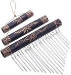 NOVICA Handmade Bamboo Wind Chimes Sun Motif Black from Bali Indonesia Outdoor Living Moon NAT Geo Decor [18.5in L x 11.75in W x 1.2in D] 'Breezy Sound' - Image 2