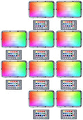 30W LED RGB Flood Light, Dimmable Color Changing Spotlights with Remote Control, IP67 Waterproof Outdoor Security Lights 16 Colors 4 Modes Decorative Lamp for Landscape Party Stage, 10 Pack by Unknown