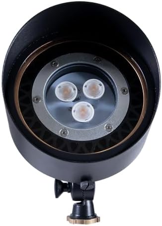VOLT 12V Black Brass Flood Light & 9W 2700K PAR36 LED Bulb (900 Lumens) - Image 4