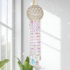 22.5inch Crystal Suncatchers for Window Hanging Wind Chime Garden Sun Catchers with Crystals Rainbow Maker Indoor Outdoor Decor Handmade Ornament(Medium) - Image 2