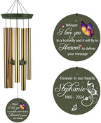 ASTARIN Memorial Butterfly 36" Wind Chimes, Personalized Name Sympathy Wind Chime, in Memory of Loss Mom Loved One, Large Deep Tone Bereavement Windchimes for Clearance(Produced in Texas) by Astarin