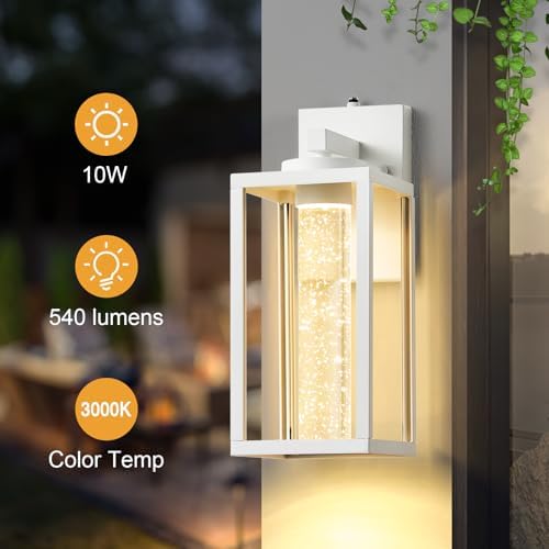 VIANIS White Outdoor Wall Lights, Large Exterior House Lighting Fixtures - Image 3