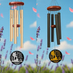 Personalized Hiking Memorial Wind Chime, Custom Name & Year Sympathy Gift, Whenever Mountains Touch Sky Remembrance Windchimes Outdoor Garden Deep Tone - Image 3