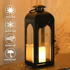 Bdor Decorative Outdoor Lantern Candle,Black Lantern Remote,16 Inch,1 Pack - Image 4