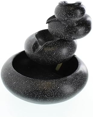 Zingz & Thingz Zen Collection Resin Tabletop LED Water Fountain, Four-Tier, 9.5x9.5x10 - Image 5