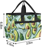 Fruit Avocados Garden Tool Bag Tote for Men Women Multiple Pockets Wide Mouth Heavy Duty Waterproof Tool Organizer Bag for Outdoor Lawn Yard Portable Gardening Storage With Elasticbands - Image 2