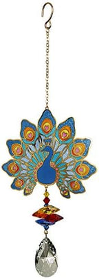 Woodstock Chimes Woodstock Rainbow Makers Collection, Crystal Wonders, 5'' Peacock Crystal Wonders Crystal Suncatchers for Outdoor, Patio, Home or Garden Décor (CWPEA) by WoodstockChimes