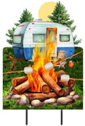 Briarwood Lane Summer Metal Art 27x15 Roasting Marshmallows for Summer Metal Art by BriarwoodLane