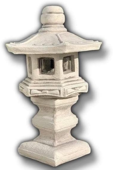 Oriental Lantern Statue Outdoor Pagoda Sculpture Zen Garden Decoration Yard Asian Figure Concrete Lawn Statuary Japanese Ornament Backyard Chinese Stone Style by Unknown