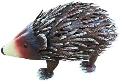 14.17" Iron Hedgehog Statue Garden Outdoor Sculpture Home Patio - Image 5