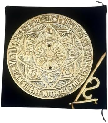 Solid Brass Sundial Clock with Black Velvet Case – Polished Garden Decor Gift for Outdoor Patio, Yard & Nature Lovers Gift for Men, Women & Collectors - Image 5
