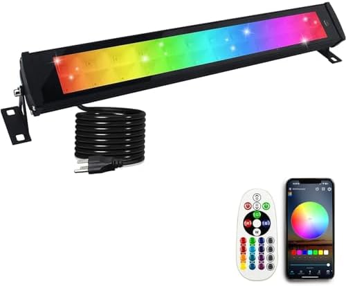 1Pack 50W RGB LED Light Bar with APP/Remote Control/16 Millions by Bosite