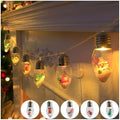 CAKERS Christmas Tree Decor Hanging String Lights|Creative PVC Clear Light Bulb Modeling Led Copper Wire Lights for Party Wedding Birthday Decor,A,2m(6.5ft)-10LED-Battery by CAKERS