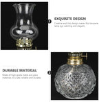 DIY Oil Light Vintage Kerosene Lamp with Glass Cover and Wick - Image 3