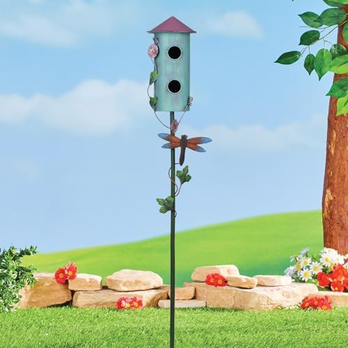 BAYN 57” Metal Bird House Stake for Outside Decorative - Image 6