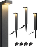 SURAIELEC 4 Pack Low Voltage Landscape Lighting, Warm White, Aluminum by SURAIELEC