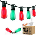 GOOTHY LED ST40 Red and Green Outdoor String Lights, 45FT Patio Lights Waterproof with 30 LED Red Green Shatterproof Bulbs, Hanging Outdoor Light for Home Party Backyard Garden Christmas Decorations by Goothy