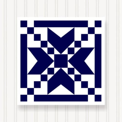 BQ006-04 BARN Quilt Block Outdoor Square | 6 Sizes | Outside Pattern | Wall Art | Yard Art | Barn Quilt Sign | Farm Quilt Design (18" x 18" 1 Sided) by SignStuffInc