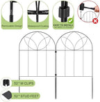 26 Pack Small Garden Fence, 24in(H) x 28ft(L) Decorative Fencing - Image 2