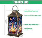 Solar Hanging Lantern Colorful Space Exploration Scene Rocket Astronauts Galaxy Elements Waterproof LED Lights Decor Patio Yard Lawn Porch Lamp, Birthday Gift for Mom Women Garden Outdoor Decor - Image 2