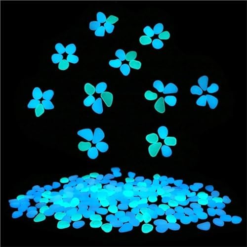 Glow in The Dark Pebbles 1200 Pcs The Garden of Light On The Dark Pebbles for Yard Rock and Manwalk Decoration Fairy Tale DIY Decorative Luminous Stone(Blue) - Image 5