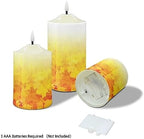 Cozeyat 3Pack Timer Flameless LED Candles, Long Lasting Battery Operated Tea Light with Timers, Fallen Leaf Design 4/6H Timers Flameless Candles with Remote for Wedding Table Decor - Image 3