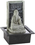 Zingz & Thingz Zen Collection Resin Tabletop LED Water Fountain, Buddha Cascading, 8.25x7.25x11.25 by ZingzThingz