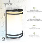 ASD LED Outdoor Wall Sconce, Dusk to Dawn 3000K 4000K 5000K Black 2 Pack - Image 4