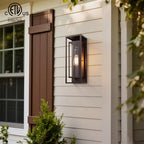 mirrea 18" Modern Outdoor Porch Wall Light, Oil Rubbed Bronze, 2 Pack - Image 5