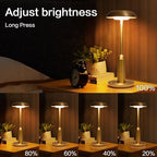2 Pack Cordless Table Lamp, Rechargeable Table Light,Gold - Image 2
