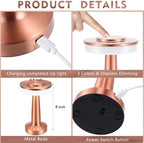 Riakrum 4 Pcs LED Cordless Table Lamp Bulk Rechargeable,Rose Gold - Image 2
