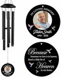 Customized Photo 32" Wind Chimes Memorial Mom Dad Gifts by Astarin