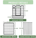 Decorative Garden Fence 12 Pack for Dogs 32in (H) x 28ft (L) with Lock,Metal Wire Fencing Border Animal Barrier,Flower Bed Border for Landscape Patio Yard Outdoor - Image 4