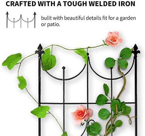 Garden Trellis 70” x 20” for Climbing Plants 6FT Metal Iron Wire Vine Flower Trellises for Outdoor Climbing Plants Support - Image 6